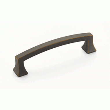 4 1/2 Inch (4 Inch c-c) Menlo Park Pull (Ancient Bronze Finish) SCHAUB