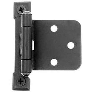 Self Closing Cast Iron Butt Hinge: No Mortise Pair of Black Matte Iron Hinges (Flush Finish) ACORN MANUFACTURING