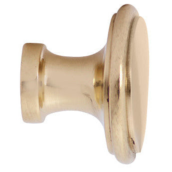 1 1/4 Inch Brass Flat Top Cabinet Knob (Polished Brass Finish) COPPER MOUNTAIN HARDWARE