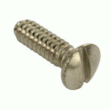 Single 1/2 Inch Solid Brass Wall Switch Plate Screw (Polished Chrome Finish) COPPER MOUNTAIN HARDWARE