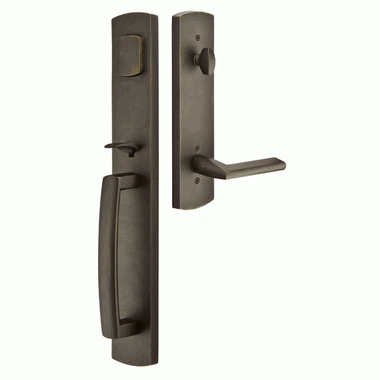 Solid Brass Longmont Style Mortise Entryway Set (Oil Rubbed Bronze) EMTEK