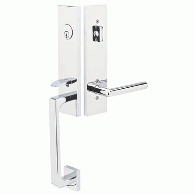 Solid Brass Mormont Style Mortise Entryway Set (Polished Chrome Finish) EMTEK