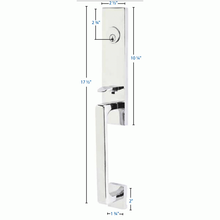 Solid Brass Mormont Style Mortise Entryway Set (Polished Chrome Finish) EMTEK