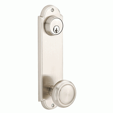 Solid Brass Delaware Single Keyed Style Passage Entryway Set (Brushed Nickel Finish) EMTEK