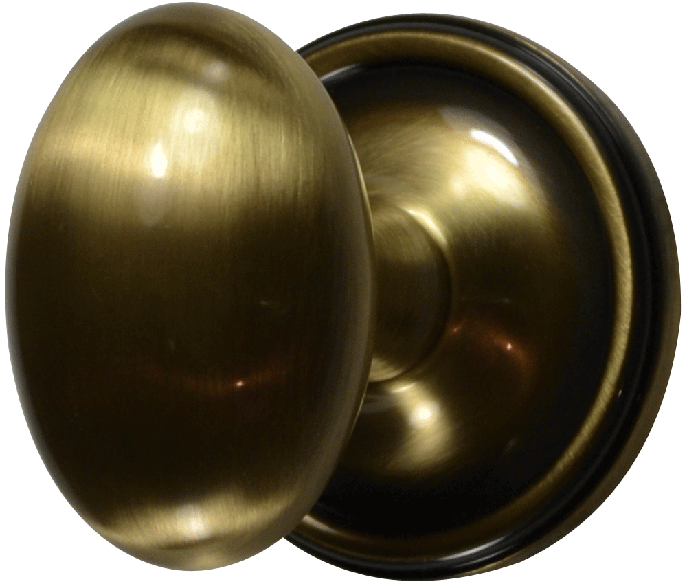 COPPER MOUNTAIN HARDWARE Solid Brass Egg Door Knob Set in Several Finishes