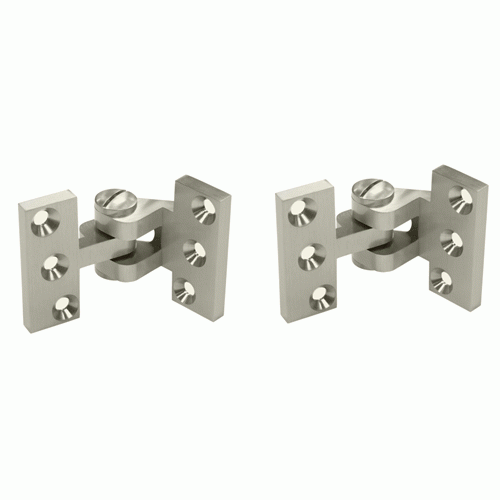 2 1/2 x 3 3/4 Inch Solid Brass Intermediate Pivot Hinge (Brushed Nickel Finish) DELTANA