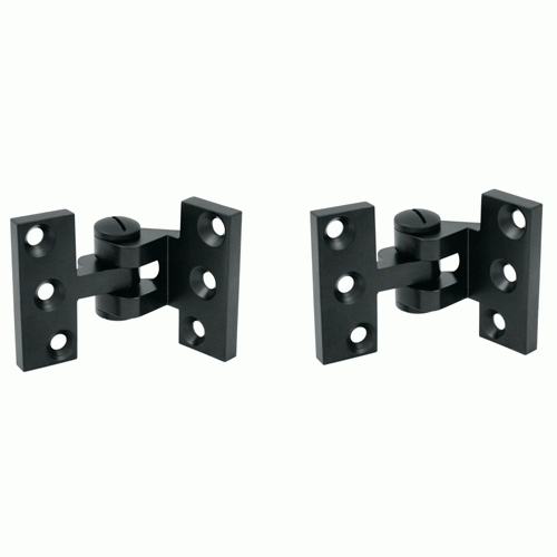 2 1/2 x 3 3/4 Inch Solid Brass Intermediate Pivot Hinge (Paint Black Finish) DELTANA