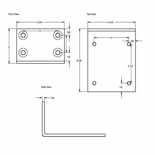 Solid Brass Jamb Bracket (Antique Nickel Finish) DELTANA