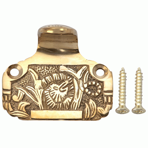 Solid Brass Laurel Style Pattern (Lacquered Brass Finish) Copper Mountain Hardware