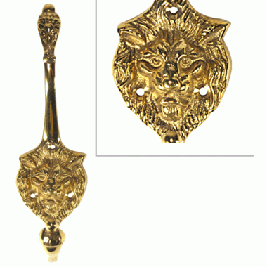 Traditional Solid Brass Lion Head Hook (Several Finishes Available)