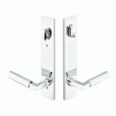 Solid Brass Modern Keyed Style Multi Point Lock Trim (Polished Chrome Finish) EMTEK