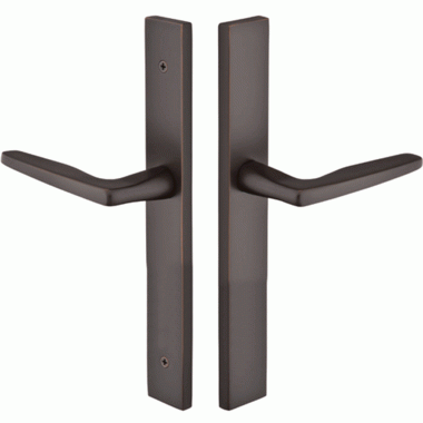 Solid Brass Modern Style Euro Dummy Pair Multi Point Lock Trim (Oil Rubbed Bronze Finish) EMTEK