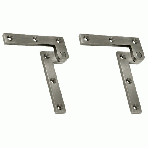 3 7/8 x 5/8 x 1 5/8 Inch Solid Brass Pivot Hinge (Antique Nickel Finish) DELTANA