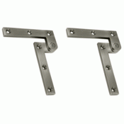 3 7/8 x 5/8 x 1 5/8 Inch Solid Brass Pivot Hinge (Antique Nickel Finish) DELTANA