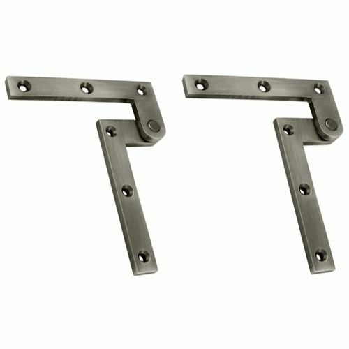 4 3/8 x 5/8 x 1 7/8 Inch Solid Brass Pivot Hinge (Antique Nickel Finish) DELTANA