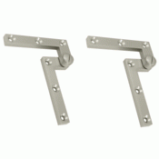 4 3/8 x 5/8 x 1 7/8 Inch Solid Brass Pivot Hinge Brushed Nickel Finish DELTANA