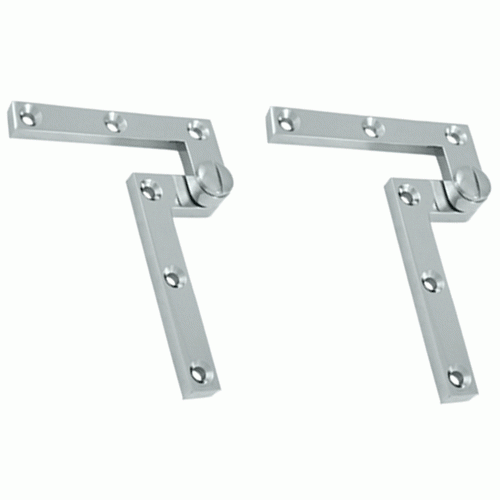 4 3/8 x 5/8 x 1 7/8 Inch Solid Brass Pivot Hinge (Chrome Finish) DELTANA