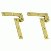 3 7/8 x 5/8 x 1 5/8 Inch Solid Brass Pivot Hinge (Polished Brass Finish) DELTANA