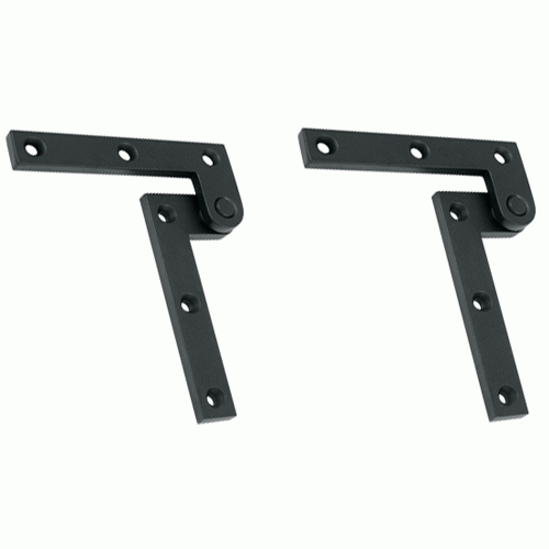 3 7/8 x 5/8 x 1 5/8 Inch Solid Brass Pivot Hinge (Paint Black Finish) DELTANA