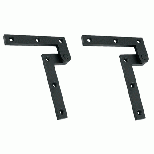 4 3/8 x 5/8 x 1 7/8 Inch Solid Brass Pivot Hinge (Paint Black Finish) DELTANA