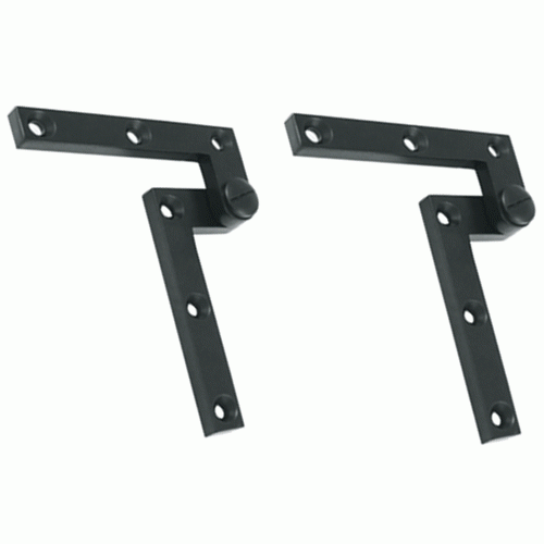 4 3/8 x 5/8 x 1 7/8 Inch Solid Brass Pivot Hinge (Paint Black Finish) DELTANA