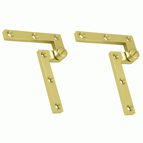 4 3/8 x 5/8 x 1 7/8 Inch Solid Brass Pivot Hinge (Polished Brass Finish) DELTANA