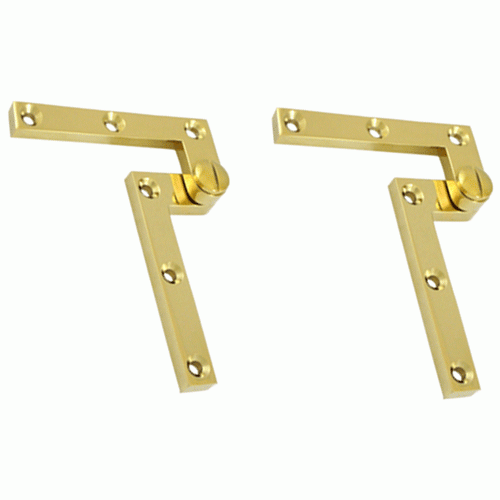 4 3/8 x 5/8 x 1 7/8 Inch Solid Brass Pivot Hinge (PVD Finish) DELTANA