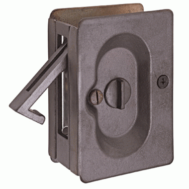 Solid Brass Privacy Pocket Door Lock (Several Finishes Available) EMTEK