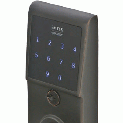 Emtek E4020 Door Hardware EMTouch Brass Keypad Handle Set (Oil Rubbed Bronze Finish) EMTEK