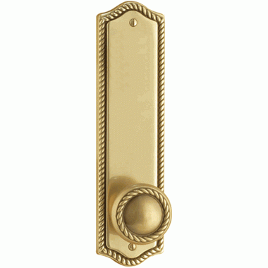 Solid Brass Rope Single Keyed Style Dummy Pair Entryway Set (Antique Brass Finish) EMTEK