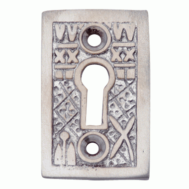 Solid Brass Tiny Key Hole Cover (Brushed Nickel Finish) Copper Mountain Hardware