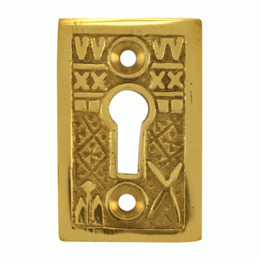 Solid Brass Tiny Key Hole Cover (Polished Brass Finish) Copper Mountain Hardware