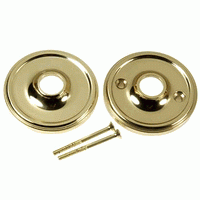 Solid Brass Traditional Style Rosette Plates (Polished Brass Finish) Copper Mountain Hardware