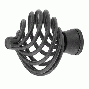 Solid Steel Birdcage Cabinet Knob (Matte Black Finish) EMTEK