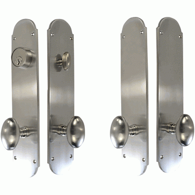 Traditional Oval Deadbolt Entryway Set (Brushed Nickel) COPPER MOUNTAIN HARDWARE