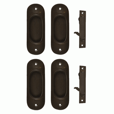 Traditional Oval Pattern Double Pocket Passage Style Door Set (Oil Rubbed Bronze) COPPER MOUNTAIN HARDWARE