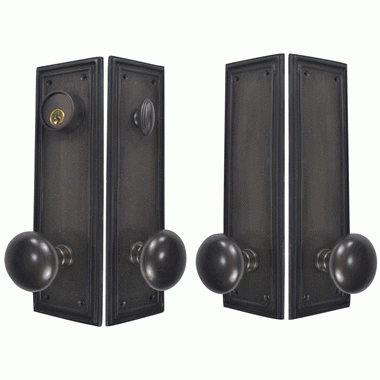 Traditional Square Deadbolt Entryway Set (Oil Rubbed Bronze Finish) COPPER MOUNTAIN HARDWARE