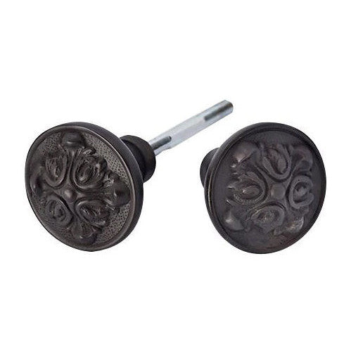 Solid Brass Romanesque Spare Door Knob Set (Oil Rubbed Bronze) COPPER MOUNTAIN HARDWARE