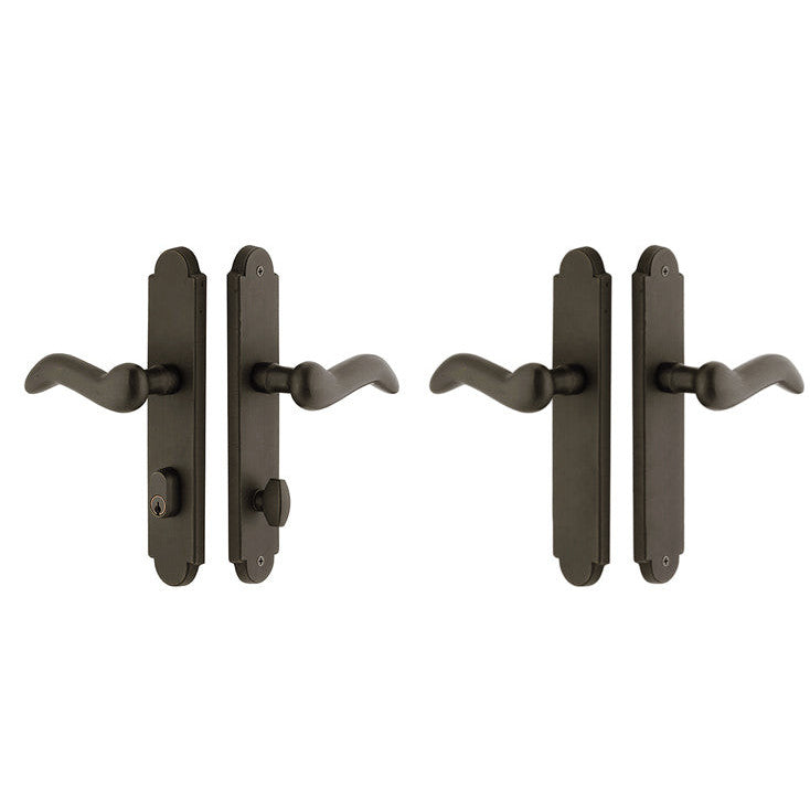 Sandcast Arched Style Stretto Passage Entryway Set (Oil Rubbed Bronze Finish) EMTEK