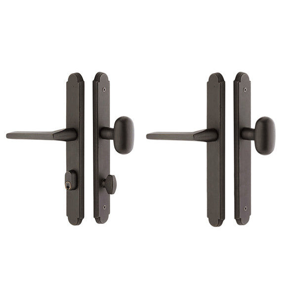 Sandcast Arched Style Stretto Dummy Pair Entryway Set (Oil Rubbed Bronze Finish) EMTEK