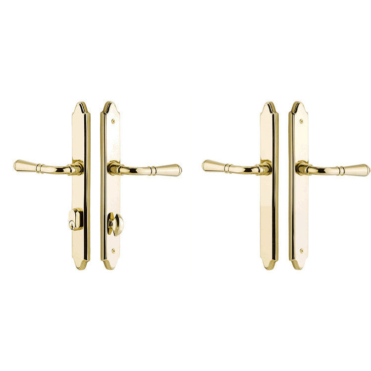 Solid Brass Concord Style Stretto Passage Turino Lever Entryway Set (Polished Brass Finish) EMTEK