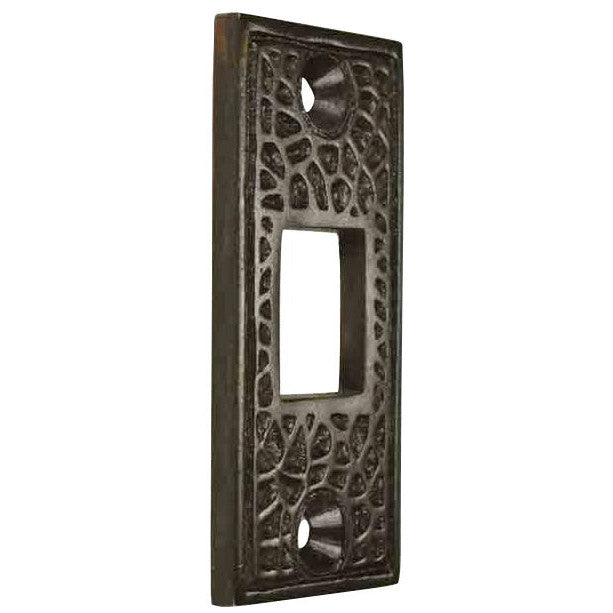 Solid Brass Craftsman Pocket Door Strike Plate (Oil Rubbed Bronze Finish) COPPER MOUNTAIN HARDWARE