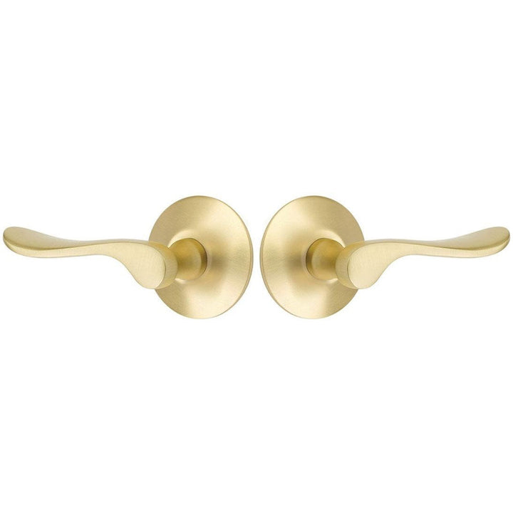 Emtek Solid Brass Luzern Lever With Modern Rosette (Several Finish Options) EMTEK