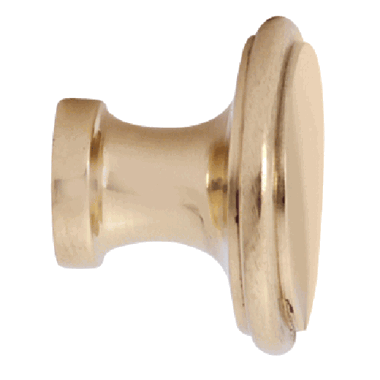 1 1/4 Inch Brass Flat Top Cabinet Knob (Lacquered Brass Finish) COPPER MOUNTAIN HARDWARE