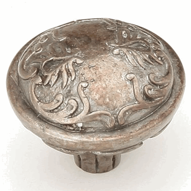 1 1/4 Inch Cantata Round Knob (Monticello Silver Finish) SCHAUB