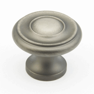 1 1/4 Inch Colonial Round Knob (Antique Nickel Finish) SCHAUB