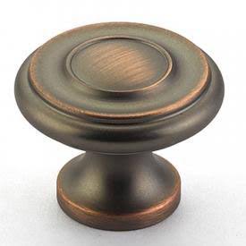 1 1/4 Inch Colonial Round Knob (Aurora Bronze Finish) SCHAUB