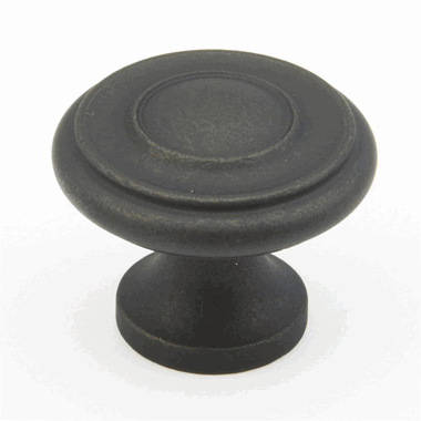 1 1/4 Inch Colonial Round Knob (Distressed Bronze Finish) SCHAUB