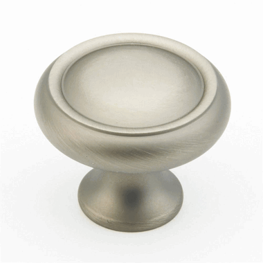 1 1/4 Inch Country Style Round Knob (Antique Nickel Finish) SCHAUB