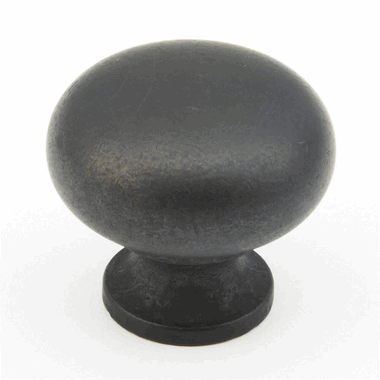 1 1/4 Inch Country Style Round Knob (Distressed Bronze Finish) SCHAUB